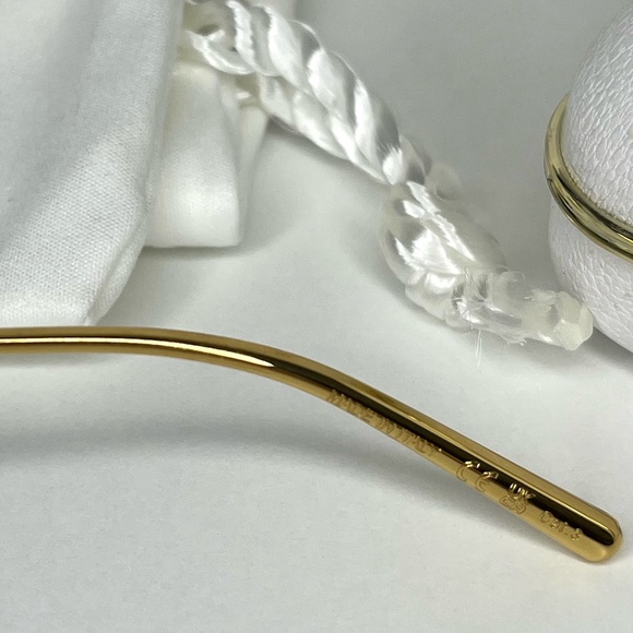 Boucheron NWT Embellished Cat Eye Sunglasses BC0140S 001 Black/Gold - Picture 11 of 12